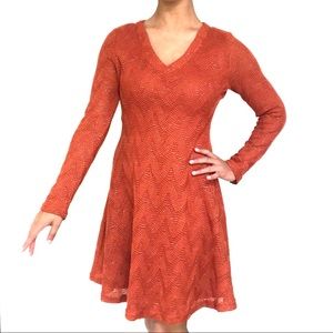 Orange Long sleeve dress